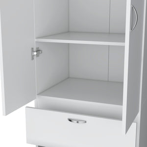 Armoire Wardrobe 76" H, Hanging Rod, 2 Drawers, 1 Shelf