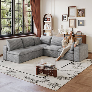 Cloud Sofa - 99*103" Corduroy Fabric