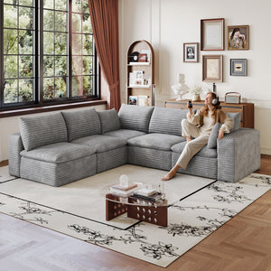 Cloud Sofa - 99*103" Corduroy Fabric