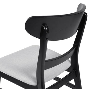 Mid Century Dining Chairs With Cushioned Seats And Wood Frame (Set of 2)