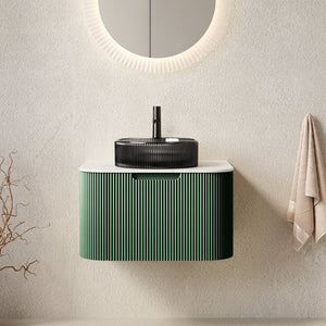 Dina 24" Bathroom Vanity & Sink with Floating Curved Edges