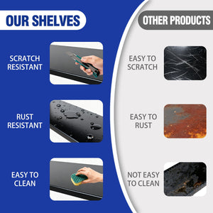 Garage Shelving Units 2400LBS Heavy Duty Storage Shelves Adjustable Metal Shelf 6 Tier - Black