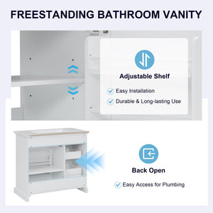 36-Inch Bathroom Vanity with Ceramic Sink Top