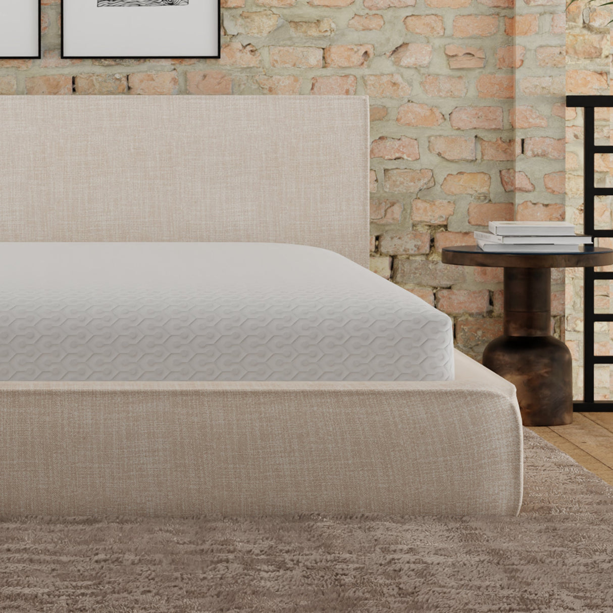 Snow soft circular poly knit with heiq cooling water resistant mattress protector