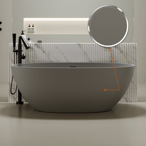 67" Freestanding Bathtub with Pop-up Drain