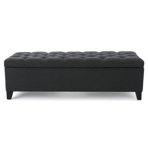 Glouster Contemporary Storage Ottoman With Button Tufted Design