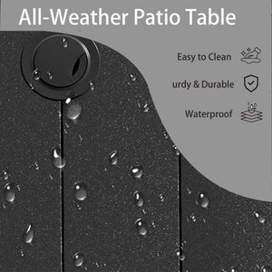 5 Pieces Outdoor Patio Dining Set with Stackable Metal Chairs and Round Table