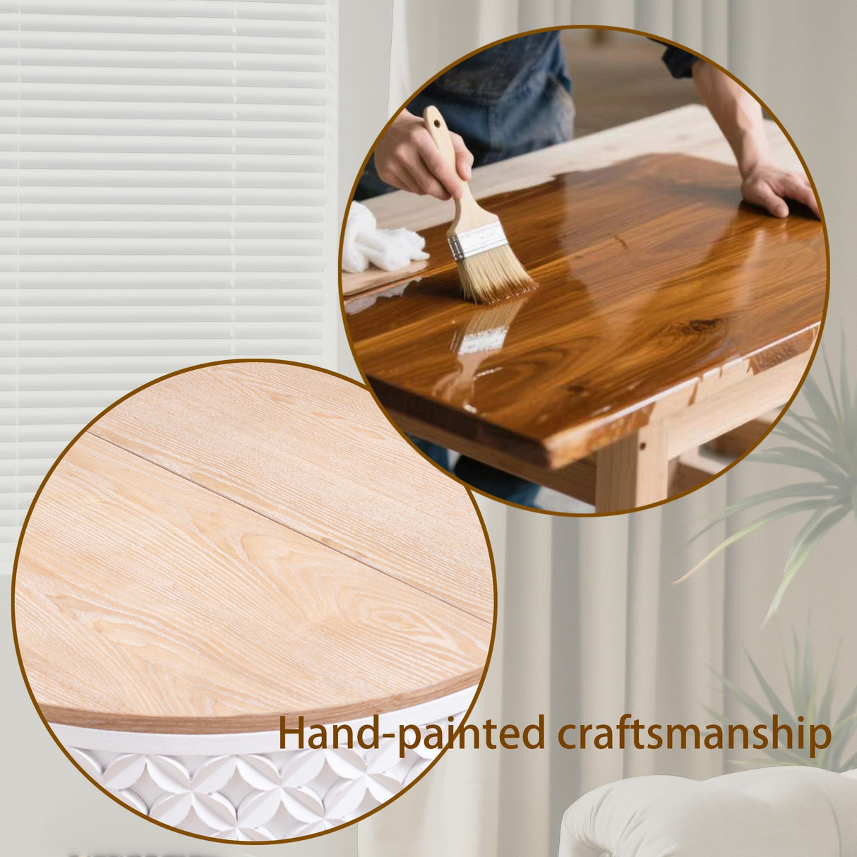 Round Coffee Table with Lift-Top Storage