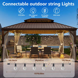 197FT LED Outdoor String Lights with 100 Shatterproof Bulbs