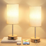 2-Pack Touch Control USB Table Lamps – 3-Way Dimmable LED Bedside Light Set