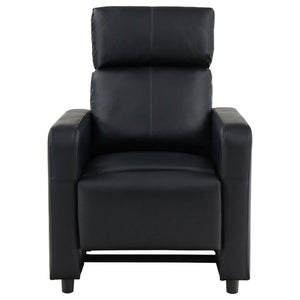 Warren - 5 Seater Home Theater With 4 Wedge Consoles Recliners And Storage Consoles - Black