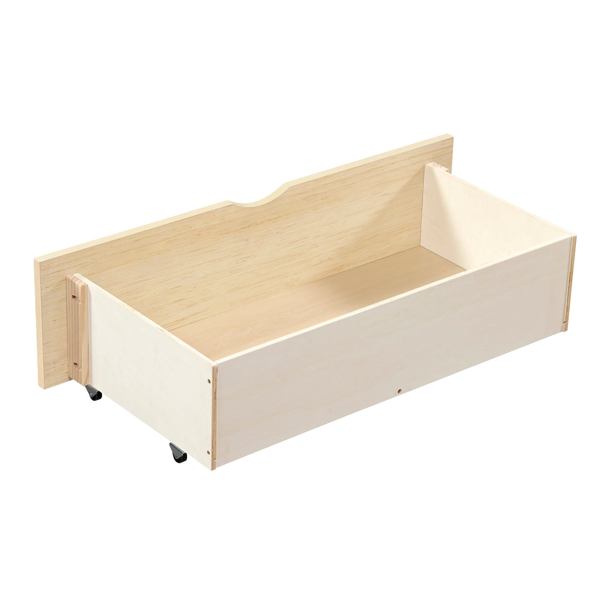 Natural Pine Finish 2pcs Storage Boxes with Caster Wheels