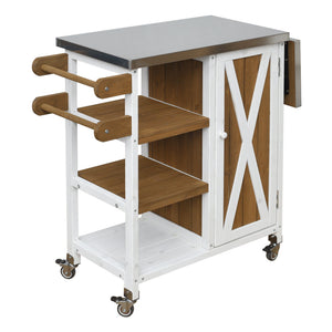 Foldable Outdoor Kitchen Island Patio Prep Station
