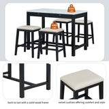 Alexandra Modern Bar Table Set with Hidden Storage Drawers
