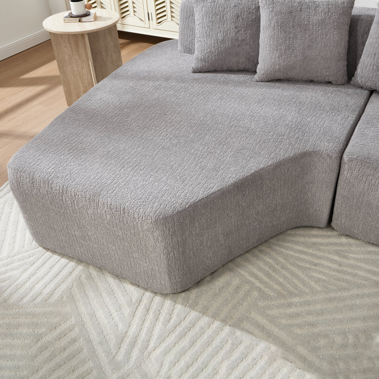 Compression Sectional Couch with Comfy Chaise