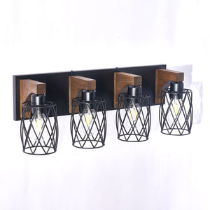 Bathroom Vanity Light, Wall Sconce With Cage Shade