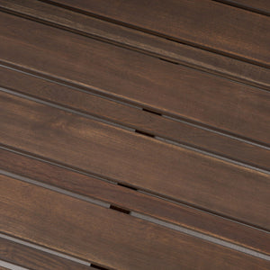 Oana Brava - Rustic Coffee Table With Slat Panel Design - Gray