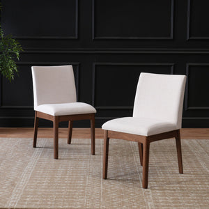 Contemporary Fabric Comfort Dining Chairs (Set of 2)