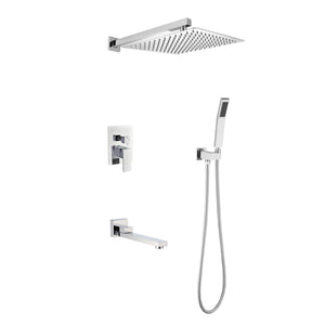 Wall Mounted Shower System Combo with Hand Shower