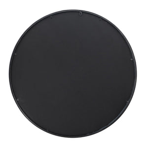 Traditional Decor Style Round Antique Glass Wall Mirror, Wall Decor For For Bathroom Entryway Console Lean Against Wall - Black