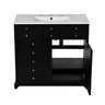 Retro Bathroom Vanity with Sink and Storage Cabinet
