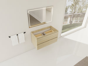 36" Wall-Mounted Bathroom Vanity Cabinet