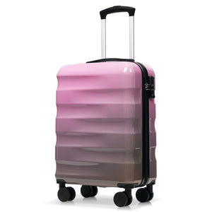 20-Inch Carry-On Suitcase with Dual Wheels and Water Bottle Holder