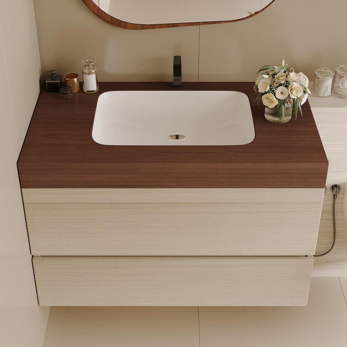 29.9" Modern Floating Bathroom Vanity