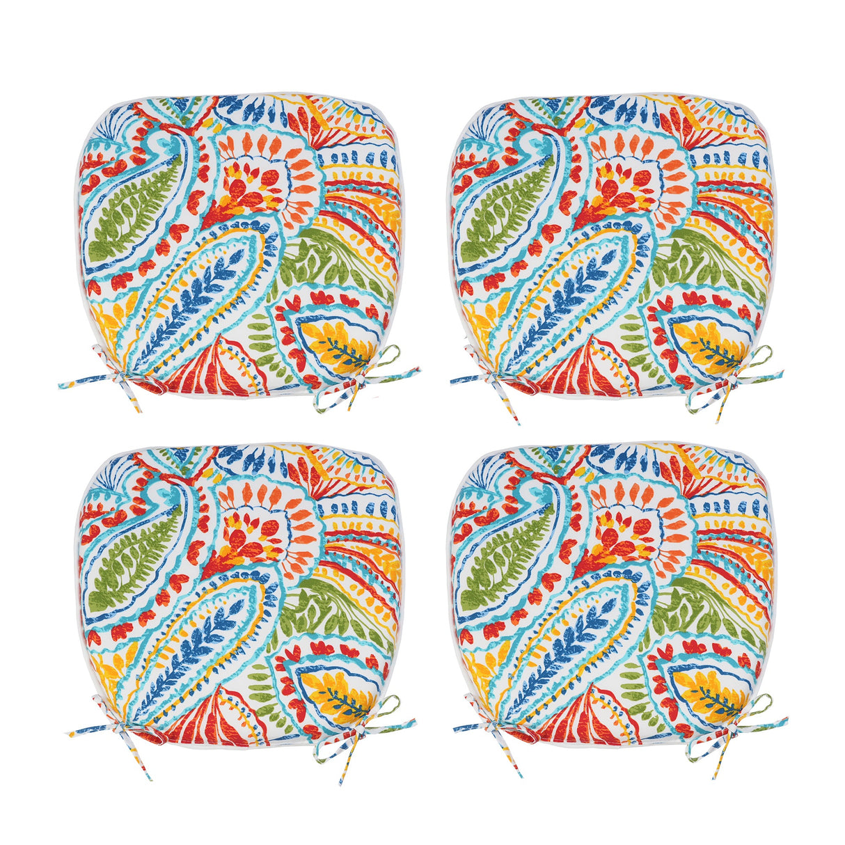Outdoor Patio Chair Cushions, Set of 4 - U-Shape, Water-Repellent