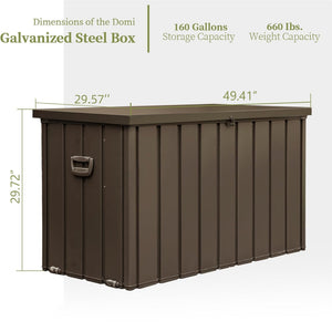 160 Gallon Outdoor Storage Deck Box Waterproof