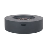 Modern Lightweight Concrete Outdoor Circular Fire Pit 50,000 BTU Dark Gray