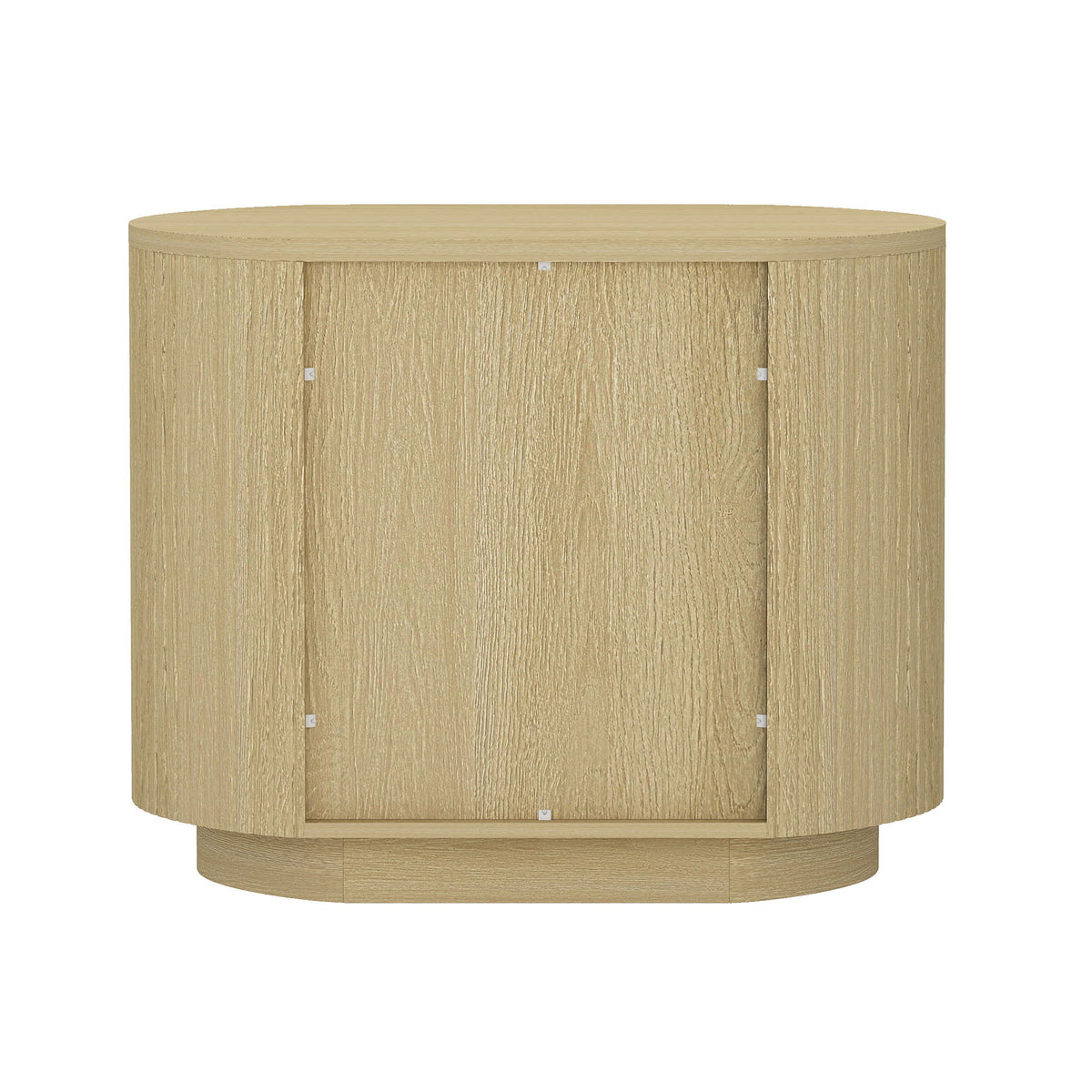 Oak Nightstand with 2 Drawers – Ribbed Texture