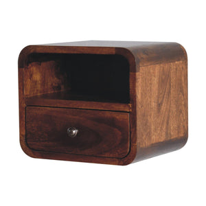 Curved Upper Slot Floating Nightstand