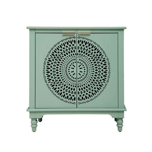 Hollow - Carved 2 Doors Accent Cabinet