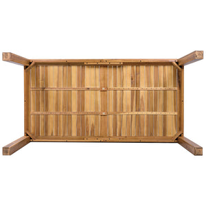 TOPMAX Patio Wooden Dining Table, 67"L Rectangular