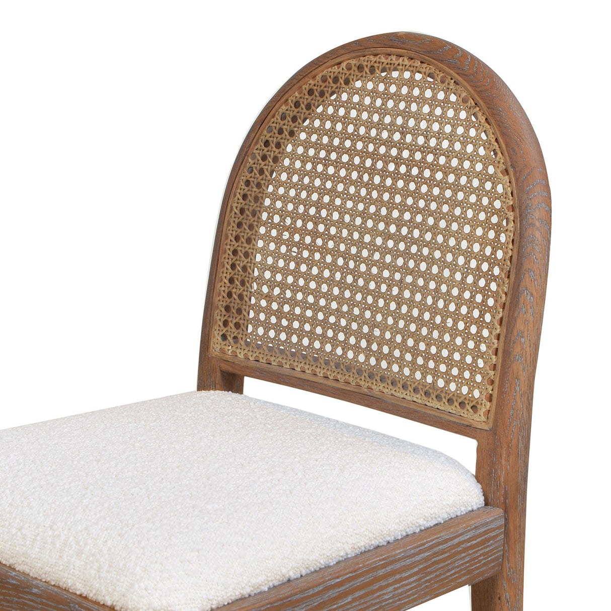 Arlin Upholstered Stool with Curved Back and Footrest, Set of 2