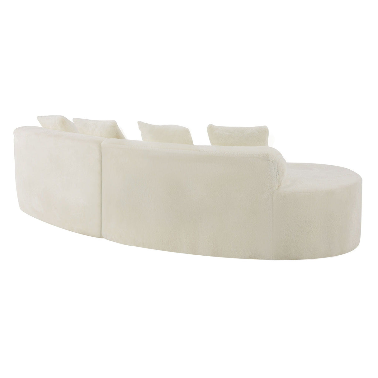 Modern Curved Sofa With Pillows