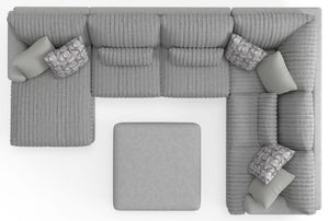 Titan - Sectional With Comfort Coil Seating, Cocktail Ottoman And Accent Pillows Included