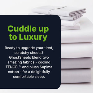 Sheet Set Luxurious Supima, Wrinkle Resistant, Breathable, With 2 Ghostgrip Band