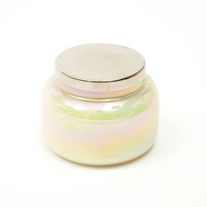 Scented Wax Candle Jar with Lid in Pastel Yellow