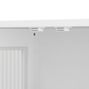 3 Door Wall Cabinet With Glass Door And Towel Bar