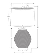 Lighting, 25'h, Table Lamp, Cream Concrete, Beige Shade, Contemporary