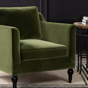 Josephine 33" Upholstered Accent Chair, Olive