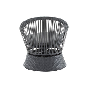 Modern Swivel Wicker Lounge Chair With Round Design