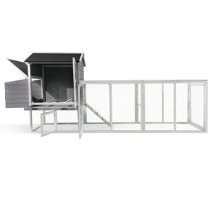 Chicken Coop With Run And Nesting Box, Large Outdoor Hen House For Backyard