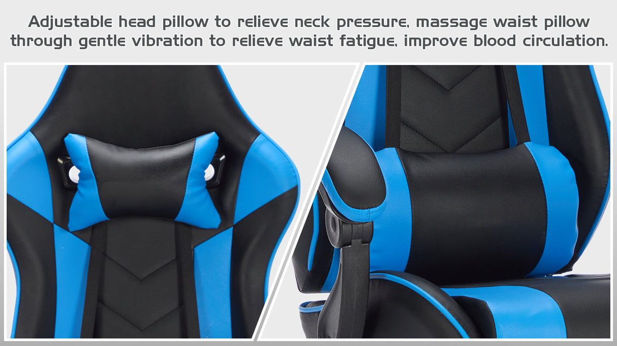 Gaming Chair with Footrest and Ergonomic Features