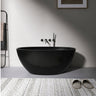 55 Inch Freestanding Solid Surface Soaking Bathtub