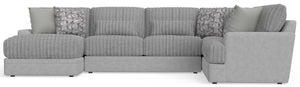 Titan - Sectional With Comfort Coil Seating And Accent Pillows Included