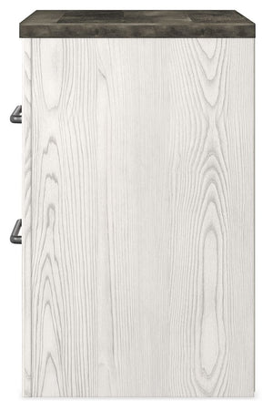 Gerridan - Two Drawer Night Stand - White / Gray