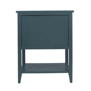 2 Drawer Side Table, Natural Rattan